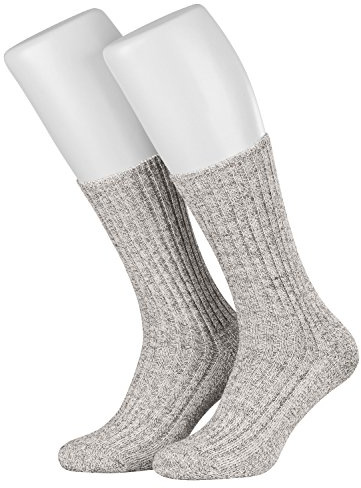 Piarini® - Lot de 3 paires de chaussettes norvégiennes pour diabétiques - sans élastique - gris - 39-42