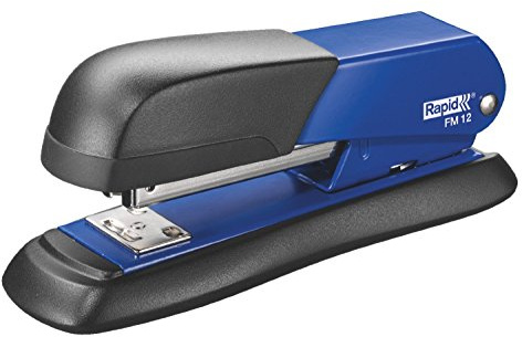 Rapid FM12 Half Strip Stapler, 25 Sheet Capacity, Stapling, Tacking and Pinning, Ergonomic Design, Metal Body, Blue, 5000275
