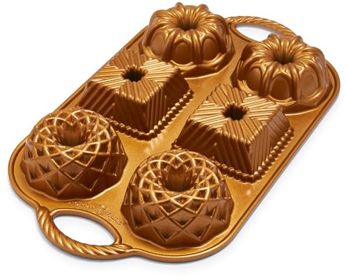 Nordic Ware 3D-Backform 70 Jahre Edition Geometrisch - große Muffinform mit verschiedenen Motiven