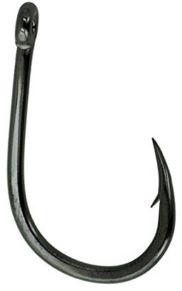 Gamakatsu Unisex-Erwachsene Köderhaken aus Kohlenstoffstahl mit schwarzem Finish Angelrolle, Köderguss, Angelrute, Size 1