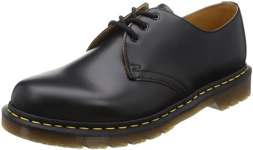 Dr. Martens 1461PW Smooth 59 Last Unisex-Erwachsene Derby Schnürhalbschuhe, Schwarz (Black Smooth), 40 EU