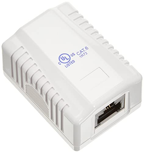 Kompakte RJ45-Anschlussdose Cat.6 für die Aufputz Montage