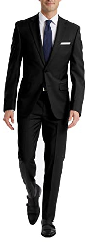 Calvin Klein Men's X-Fit Slim Stretch Suit Separate (Blazer and Pant), Black, 50 Regular
