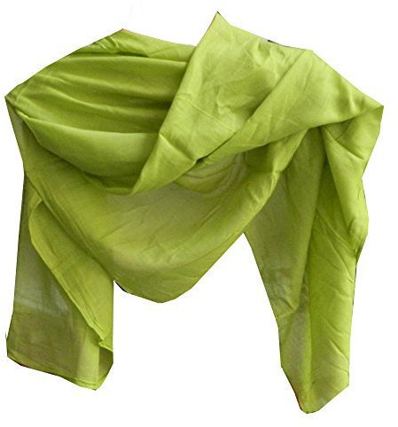 Halstuch hellgrün Baumwolle 100x100 cm einfarbig Tuch uni Schultertuch Kopftuch Accessoire