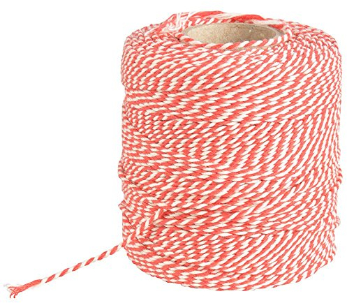 Esschert's Design C2058 Striped Cooking Yarn, Red/White Checkered, 100 Meters, Cotton