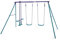 Plum Jupiter Metal Garden Double Swing & Glider Set, Purple & Teal