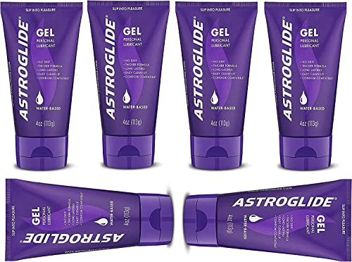 Astroglide Personal Lubricant Gel, 4-Ounce Tubes (Pack of 6)