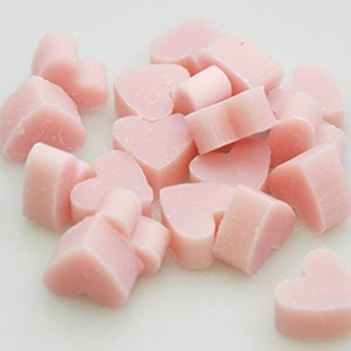 Florex, sapone al latte di pecora, a forma di cuore, di colore rossa, confezione da 100 in sacchetto di organza, sapone al profumo di magnolia, perfetto regalo per ospiti