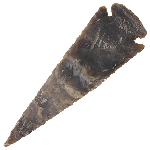 Armory Replicas™ Handcrafted 4-Inch Agate Flint Arrowhead - Authentic Prehistoric Replica | Mohs Scale Hardness 7 | Unique Collectible Stone Arrowheads with Waxy Luster - One-of-a-Kind Design
