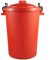 80L/85L - Red - Litre Plastic Colour Bin Garden Rubbish Waste Dustbin