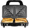 Tower T27013 Deep Fill Sandwich Maker with Extra Deep and Easy to Clean Non-Stick Plates, Automatic Temperature Control, 900W, Silver and Black