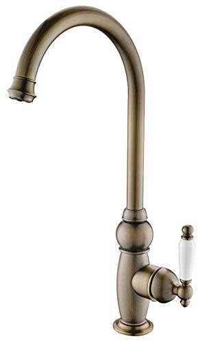 Landhausstil Nostalgie Retro Bad Einhebel Armatur Porzellangriff Antik Messing Sanlingo