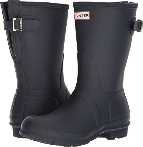 Hunter Original En La Parte Trasera Ajustable Botas De Goma Cortas Mujeres Azul Marino, azul oscuro, 39 EU