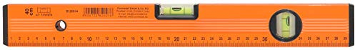 CON:P B26914 - Nivel de burbuja de metal ligero con 2 niveles de burbuja, 40 cm, 1 unidad, color naranja