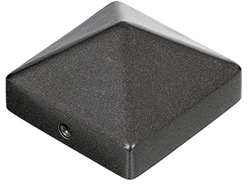 Alberts 217082 Capuchon pour poteau en bois | forme haute | fonte d'aluminium | en anthracite métallique | 70 x 70 mm