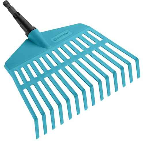 Gardena Combination Broom: The lightweight and handy rake for small gardens, plastic teeth, width 27 cm, suitable for all CS handles (3105-20)