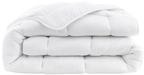 Abeil - Couette Bio’ Attitude - Chaude - Enveloppe Coton Issu de l'agriculture Biologique, Garnissage Polyester Cyclafill® 400g/m² - Lavable en Machine - Certifiée Oeko-Tex - 140 x 200 cm