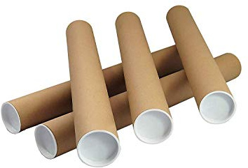 Globe Packaging 5 x A3 QUALITY POSTAL TUBES POSTER 330mm x 50mm ROLLS + END CAPS