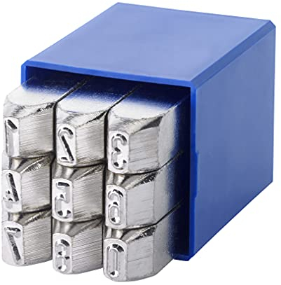 GRAVUREM-NR.1 Schlagzahlen, Schlagstempel, Prägestempel - Zahlen 0-9 für Edelstahl (VERNICKELTE OBERFLÄCHE) / 5mm