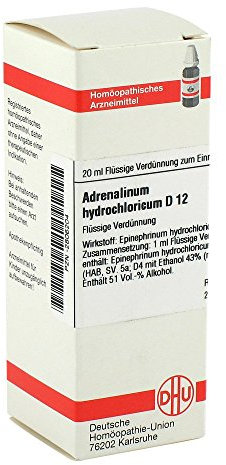DHU Adrenalinum hydrochloricum D12 Dilution, 20 ml Lösung