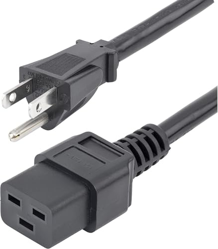 StarTech.com PXT515C19146 6 ft Heavy Duty 14 AWG Computer Power Cord - NEMA 5-15P to C19 - 14 AWG Power Cable - NEMA 5-15P to IEC 320 C19 Power Cord