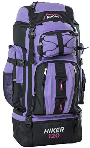 Adtrek Lilac 120L Hiker Backpack Extra Large Hiking/Camping Luggage Rucksack