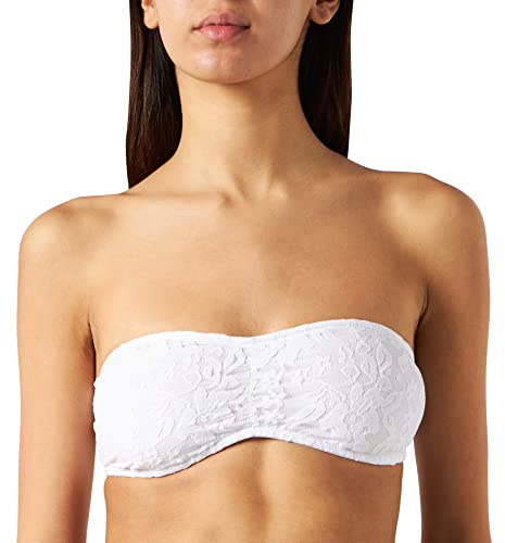 Urban Classics Ladies Laces Bandeau, Top Mujer, Blanco (White 00220), XS