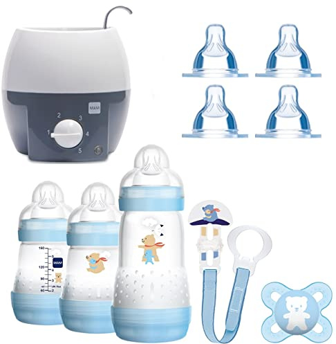 MAM primamma Set 4 - Startset - MAM Flaschen Sauger primamma Babykostwärmer - Junge