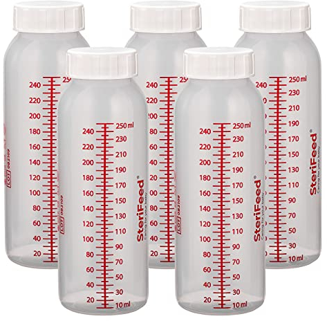 Sterifeed Baby Bottle, Sterile, Reusable 250ml, Pack of 5