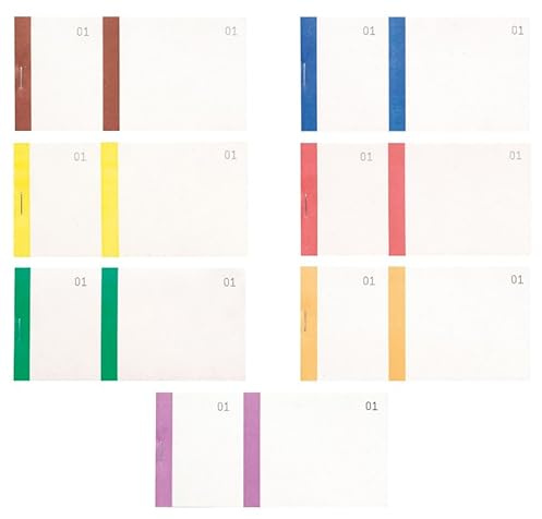 Exacompta - Ref. 96399E - kartong med 50 säljarblock 100 ark numrerade från 1 till 100-2 kuponger 1 avtagbar - för kermess, lotteri, lotteri - format 6,6 x 13,5 cm - färgband - Blandade