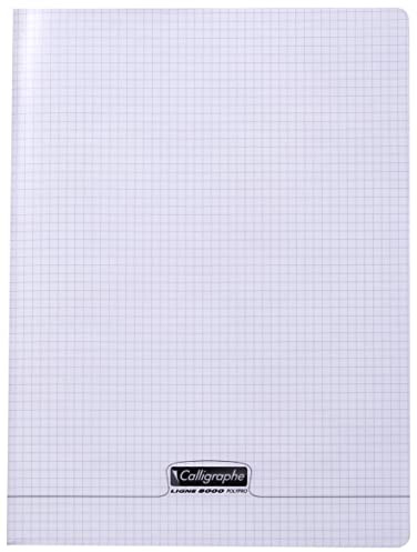 Clairefontaine 8000 polypro skolhäfte, plast-enkelband, 96 sidor, 90 g, 24 x 32 cm färglös