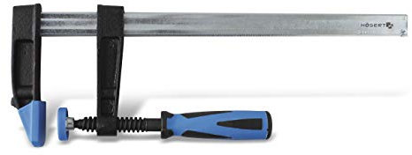 HÖGERT TECHNIK - Abrazaderas de tornillo de sujeción de 500 x 120 mm, fuerza de sujeción de 200 kg, abrazaderas - Mango cómodo y antideslizante - Fijación precisa de abrazaderas de tornillo soldador