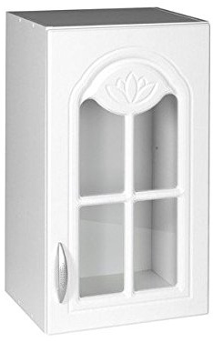 Tendencio Meuble de Cuisine Haut Dina 40 cm 1 Porte vitrée Blanc