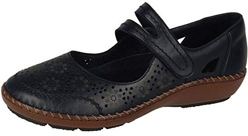 Rieker 44875-00, Womens Closed Toe Ballet Flats, Black (00 00), 6.5 (40 EU)