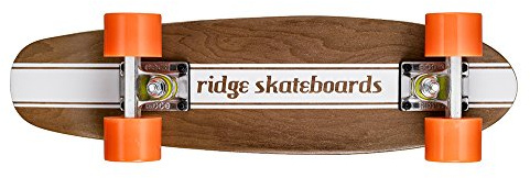 Ridge Skateboards Maple Mini Dark Dye - Longboard, Color Naranja, Talla 22-Inch