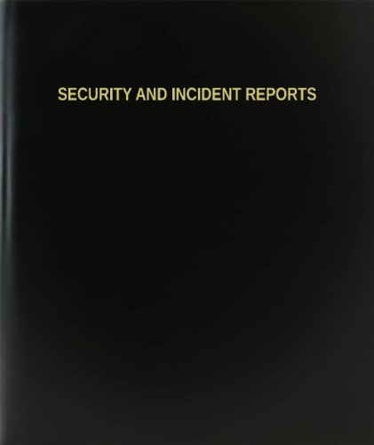 BookFactory Security and Incident Reports Log Book/Journal/Logbook, Black Hardbound (XLog-120-7CS-A-L-Black(Security and Incident Reports Log Book))