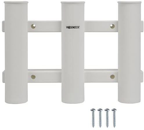 EUROCATCH Angelrutenständer für Boote - Weiß - 3 Rutenhalter - Organisiertes Angeln - Geeignet für Boot und See