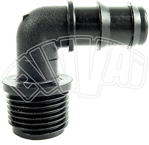 16 MM X 1/2 GOMITO 90° CURVA RACCORDO PORTAGOMMA E FILETTO IRRIGAZIONE GIARDINO