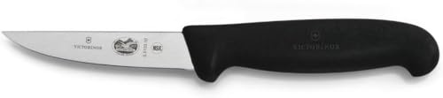 Victorinox Fibrox Kochmesser Kleintiermesser, Extra Scharfe Klinge, Spülmaschinengeeignet, Rostfreier Stahl, Schwarz