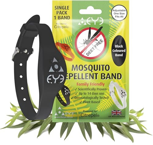 THEYE Mosquito Repellent Bracelet - Anti Mosquito Bracelet for Adults, Children, Kids - 100% Natural, Deet Free Mosquito Repellent Bands - Provides Up to 2 Weeks Protection - Adjustable Wristband