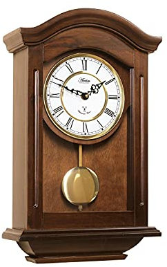Acctim Thorncroft Radio Controlled Large Dark Wooden Westminster Chiming regulator Quartz Wall Clock with pendulum