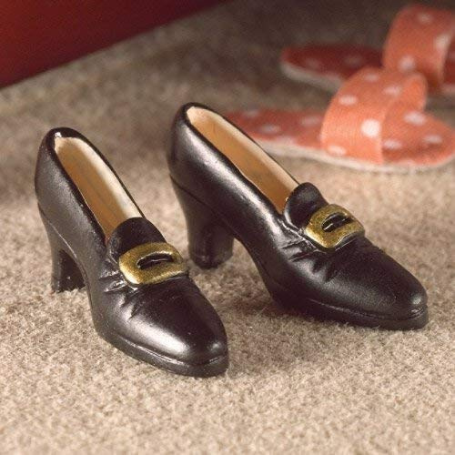 The Dolls House Emporium Black Buckled Shoes