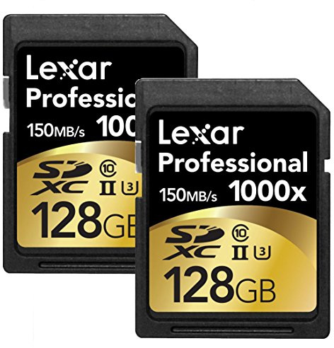 Lexar Professional 1000X 128GB (2-Pack) SDXC Uhs-II Cards