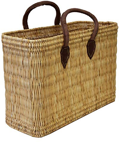 Seegras Tasche Korb Einkaufstasche Einkaufskorb Flechtkorb Korbtasche Palmgras kurzer Griff klein Color Natur