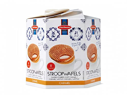 Daelmans Stroopwafels - Stroopwaffles al caramello - 230 grammi per scatola Hexa - Autentica Cialda Olandese Al Caramello - Stroopwaffels