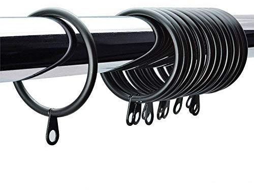 Universal Metal Curtain Rings for Hanging Curtain Pole Rod voile Net Rings 30 mm Pack of 12 Rings BY HomeElabador