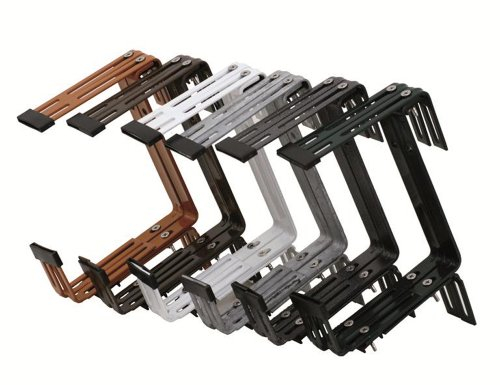 Siena Garden Blumenkastenhalter Premium, 3-fach verstellbar, terracotta, 2 Stück, 897682