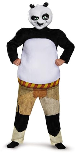 Disguise Po Panda Costume for Kids, Deluxe Official Kung Fu Panda Costume Ouffit, Child Size (10-12)