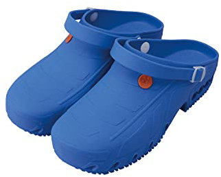 Safety Jogger Hospital Clog Women – lätt autoklaverbar arbetssko för män, perfekt för hälso- och sjukvård, halkfri, antistatisk och stötdämpande, 9/9,5 UK 43/44 EU, Oxypas Oxyclog elektrisk blå