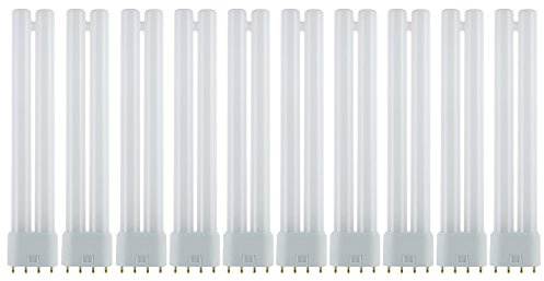 Sunlite FT18DL/830 Compact Fluorescent Plug-in Tube Light, 18 Watts 120 Volts, 10000 Rated Hours, 2G11 4-Pin Base, 1200 Luments, Twin Tube, 3000K Warm White, 10 Pack